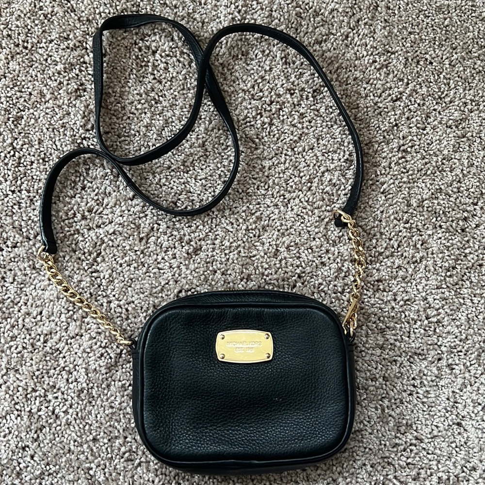 Michael kors Black Leather Crossbody